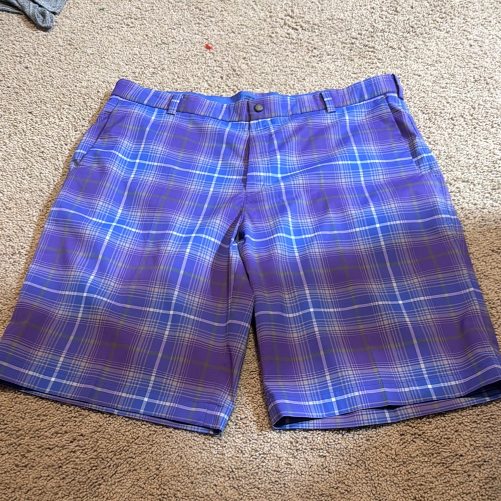 Purple Plaid Men's Shorts